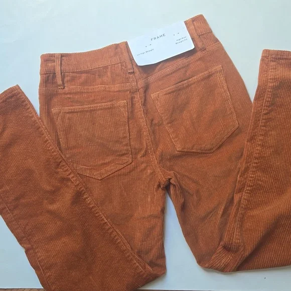FRAME Denim High-Rise Straight Fit Amber Cuordoroys-Size 24
